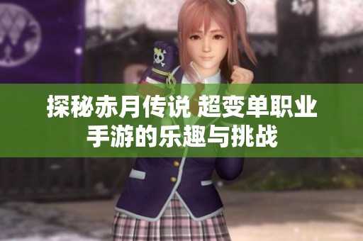 探秘赤月传说 超变单职业手游的乐趣与挑战