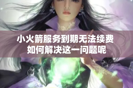 小火箭服务到期无法续费 如何解决这一问题呢