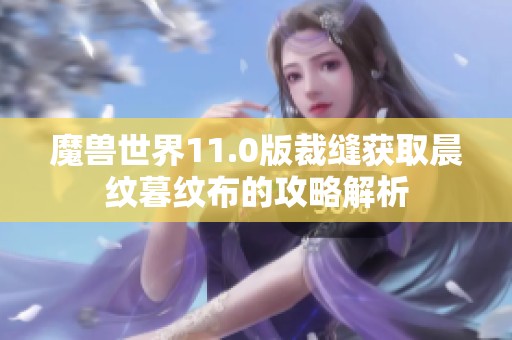 魔兽世界11.0版裁缝获取晨纹暮纹布的攻略解析