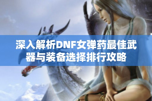 深入解析DNF女弹药最佳武器与装备选择排行攻略