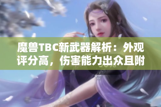 魔兽TBC新武器解析：外观评分高，伤害能力出众且附带套装效果