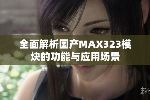 全面解析国产MAX323模块的功能与应用场景