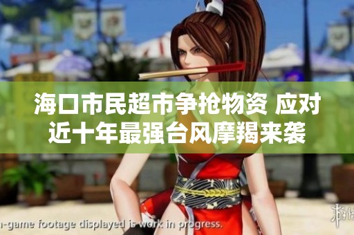 海口市民超市争抢物资 应对近十年最强台风摩羯来袭