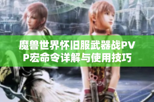 魔兽世界怀旧服武器战PVP宏命令详解与使用技巧