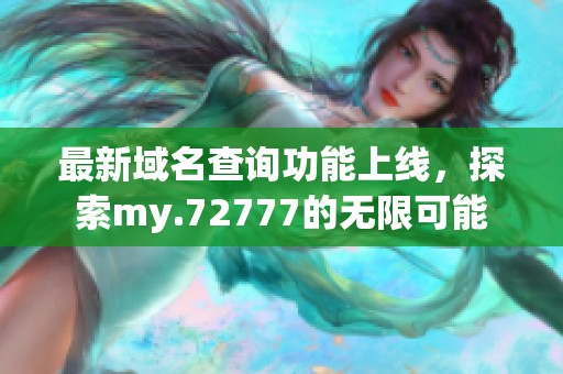 最新域名查询功能上线，探索my.72777的无限可能