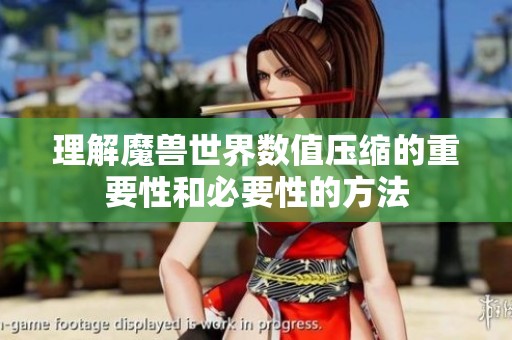 理解魔兽世界数值压缩的重要性和必要性的方法