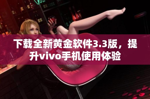 下载全新黄金软件3.3版，提升vivo手机使用体验