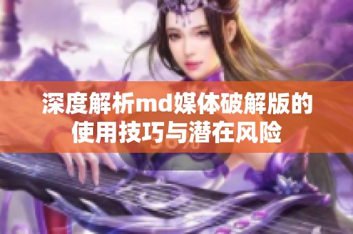 深度解析md媒体破解版的使用技巧与潜在风险