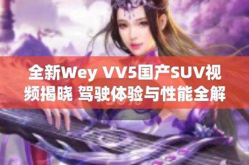 全新Wey VV5国产SUV视频揭晓 驾驶体验与性能全解析