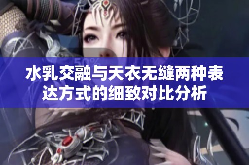 水乳交融与天衣无缝两种表达方式的细致对比分析