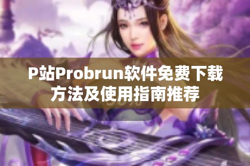 P站Probrun软件免费下载方法及使用指南推荐