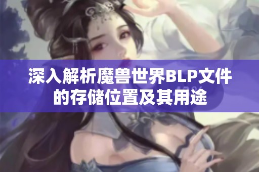 深入解析魔兽世界BLP文件的存储位置及其用途