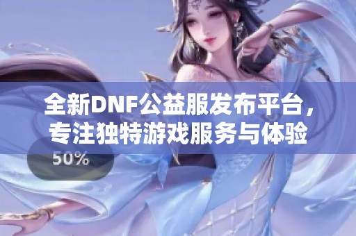 全新DNF公益服发布平台，专注独特游戏服务与体验