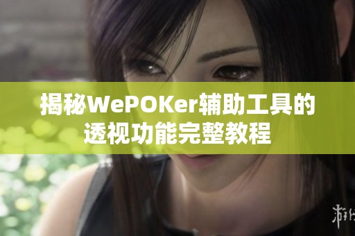 揭秘WePOKer辅助工具的透视功能完整教程