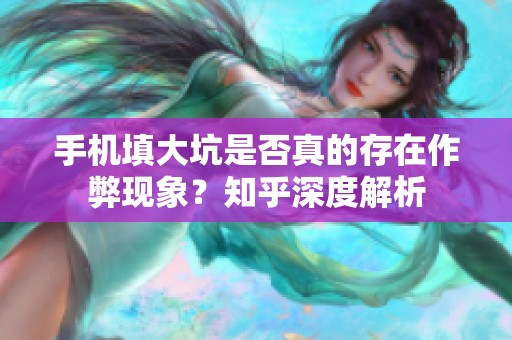 手机填大坑是否真的存在作弊现象？知乎深度解析